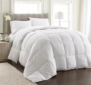 Venta al por mayor de ropa de cama de Hotel tira blanca 100% algodón Hotel edredón juego de cama para ropa de cama - Product Image 1
