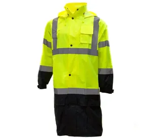 <span class=keywords><strong>Veste</strong></span> imperméable de haute qualité avec bande réfléchissante <span class=keywords><strong>Gilet</strong></span> réfléchissant à manches longues avec logo personnalisable - Product Image 1