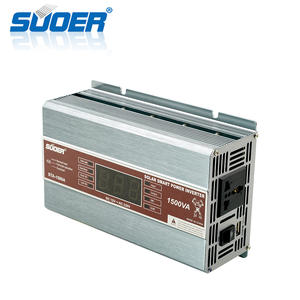 อินเวอร์เตอร์พลังงานแสงอาทิตย์ <span class=keywords><strong>Suoer</strong></span> 1500VA แบบสมาร์ท DC 12V AC 230V คลื่นไซน์ปรับแต่ง ระบบเฟสเดียว ความถี่ 50Hz กำลังไฟ 1500W สำหรับระบบพลังงานแสงอาทิตย์ - Product Image 3