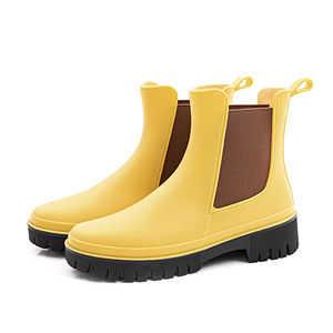 YL-25301 <span class=keywords><strong>Botas</strong></span> <span class=keywords><strong>de</strong></span> Lluvia Chelsea <span class=keywords><strong>de</strong></span> PVC Amarillas para Mujer, <span class=keywords><strong>de</strong></span> Alta Calidad y a la Moda, al por Mayor - Product Image 1