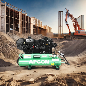 Compresseur d'air à moteur essence APCOM, 4HP-15HP, réservoir d'air de 50L/80L/100L/150L/300L - Product Image 6