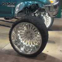 Jantes forgées 26x16 de style H, à fond profond, en alliage d'aluminium poli pour Ford F250 F350 GMC Sierra 8x170 8x180