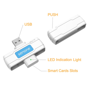 Lecteur de cartes <span class=keywords><strong>d</strong></span>'identité USB pliable intelligent avec compatibilité carte bancaire ATM et prise en charge ISO 7816 pour banques, e-gouvernement et hôtels. - Product Image 5
