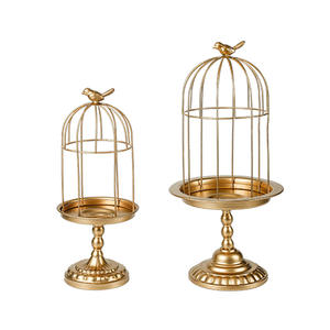 Fer forgé lumière luxe aromathérapie <span class=keywords><strong>bougeoir</strong></span> créatif métal cage à oiseaux bougie plaque mariage mariage accessoires de tir bougies - Product Image 2