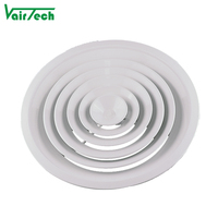 Hvac Ventilation Vent Persienne Aluminium Plafond Circulaire Diffuseur D'air Diffuseur Rond