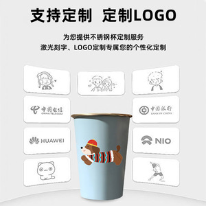 Gobelet à bain de bouche en acier inoxydable personnalisé avec dessin animé pour la maison, porte-brosse à dents pour couples, gobelet à boire - Product Image 4