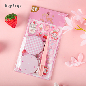 Joytop – Badge autocollant personnalisé Mikko Sweetheart fraise, carte décorative, papeterie DIY, jouet avec outil pince à épiler - Product Image 1