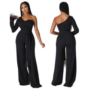 O2286-2023 nuovi arrivi tuta da donna eleganti tute monospalla di classe - Product Image 3