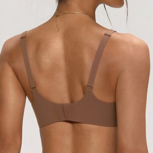 Sujetador Deportivo Sin Costuras para Mujer, Transpirable, Sin Varillas, con Copas Moldeadas y Tirantes Ajustables, Diseño Sólido, Tejido <span class=keywords><strong>de</strong></span> Punto, para Uso Diario - Product Image 4