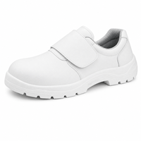 Chaussures de sécurité antistatiques AIMVVSEC en cuir blanc avec embout en acier, antidérapantes, respirantes, doublure en maille, pour l'hiver, salle blanche, alimentation
