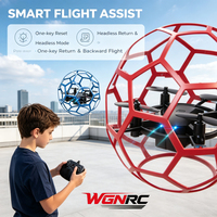 WGNRC Y13 Air Football Rc Quadcopter, Jouet Quadcopter de Course RC avec Lumières LED Cool, Quadcopter RC Acrobatique, Jouet Quadcopter RC en Forme de Ballon