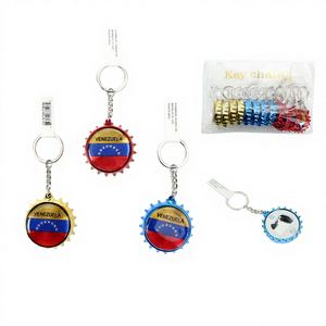 4 \ "Venezuela Beer Bottle Caps Keychain 300PCS 25DZ/CS pour Souvenirs - Product Image 1