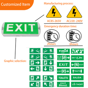 Tuoming Modern Hotel Fire Led Emergency Lamp Rechargeable Spotlights EXIT Emergency <b>Lights</b> - Product Image 2