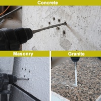 Foret à percussion rotatif à 4 flûtes en carbure, foret à percussion électrique SDS PLUS, forets à maçonnerie pour béton, brique, mur