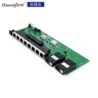 Switch Ethernet Gigabit 10 ports PCBA 10G, backplane non géré RJ45, DC12-24V, capacité 10G, 2 ports fibre SC avec sortie PoE, en stock