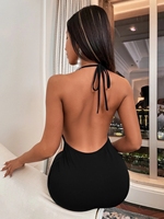 Robes de soirée mini sexy drapées à l'avant, dos nu, col licou, grande taille pour femmes, collection été 2026 – Vente en gros