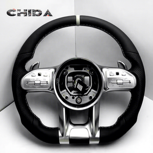 Volant personnalisé en cuir pleine fleur amélioré pour <span class=keywords><strong>Mercedes</strong></span>-Benz GLA <span class=keywords><strong>GLC</strong></span> Classe E C200 W222 W253 C63 E63 W246 - Product Image 1