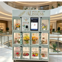 Distributeur Automatique de Fleurs Réfrigéré 24h/24 avec SDK, Paiement par Carte de Crédit, Monnayeur, Refroidissement LED, Kiosque Libre-Service pour Bouquets, Idéal Centres Commerciaux et Extérieur