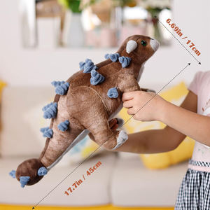 V409 Peluche de Dinosaurio Anquilosaurio de Alta Calidad, Lindo y Suave, Juguete de Peluche para Niños, Regalos y Decoración del Hogar - Product Image 4