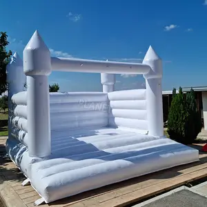 Hot Selling Adults Party Wedding Inflatable Bouncer PVC Jumping Bouncy Castle White Bounce House