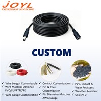 Connecteur de câble étanche JOYL DC 5.5x2.1mm 5A 60V pour caméra de sécurité CCTV intérieure et faisceau de câbles de bande LED