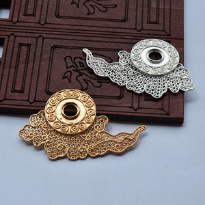 Copper Hairpin Cloud Moon Pendant 27x7cm Antique Style DIY <b>Accessory</b> for <b>Wedding</b> Crowns - Product Image 1