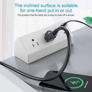 Regleta de Enchufes con Montaje de Abrazadera Tipo EE. UU. con Carga Rápida USB-C PD |   2 Tomas de Corriente y Abrazadera de Escritorio Extraíble para Oficina/Hogar - Product Image 4