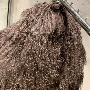 Cappotti in Soffice <span class=keywords><strong>Pelliccia</strong></span> di Pecora Mongola Cappotti in Vera <span class=keywords><strong>Pelliccia</strong></span> di Agnello Riccia <span class=keywords><strong>Marrone</strong></span> Scuro <span class=keywords><strong>Cappotto</strong></span> in <span class=keywords><strong>Pelliccia</strong></span> da Donna - Product Image 4