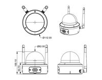 Caméra IP de sécurité PoE 5MP 30fps, vision nocturne couleur IR, détection de mouvement humain, micro intégré, extérieur, dôme anti-vandalisme entièrement métallique IK10