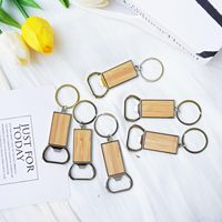Ensemble de porte-clés décapsuleur personnalisé par sublimation, porte-clés décapsuleur en bois, décapsuleurs en bois vierges