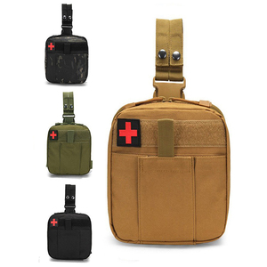 DF22 Tactical <b>Pouch</b> With Red Cross Patch Khaki Green Black Camo Oxford Cloth Outdoor Storage Bag Waterproof All Seasons - Product Image 1
