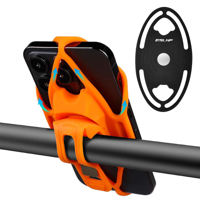 ESLNF Universal Silicone Bicycle Mobile Cellphone Phone Holder Motorcycle Bike Handlebar Mount Phone Holder