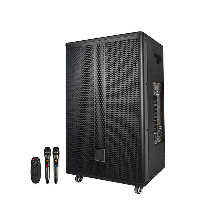 15" Subwoofer Professional Audio Wireless Karaoke Trolley DJ Party Speakers High Power Good Quality Bocina Parlant with MIC