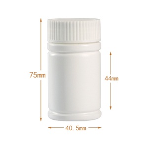 ขวดยาพลาสติก PE ทรงกลมสีขาวแบบพกพา60มล. กล่องใส่แท็บเล็ตเปล่าสำหรับยาผงร้านขายยาวิตามินแบบเหลวใช้ในของเหลว - Product Image 6