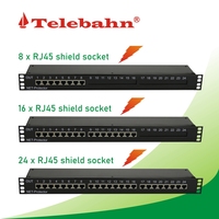 Protector Contra Sobretensiones Ethernet Telebahn 5V/24V/48V de 48 Puertos PoE SPD RJ45 para Gabinete de Distribución para Redes de Comunicación y Datos