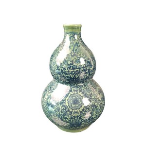 Vases en porcelaine bleu et blanc émaillée verte, à poignée en jade, design classique, objets de collection anciens, pour la décoration de la maison S1770 - Product Image 2