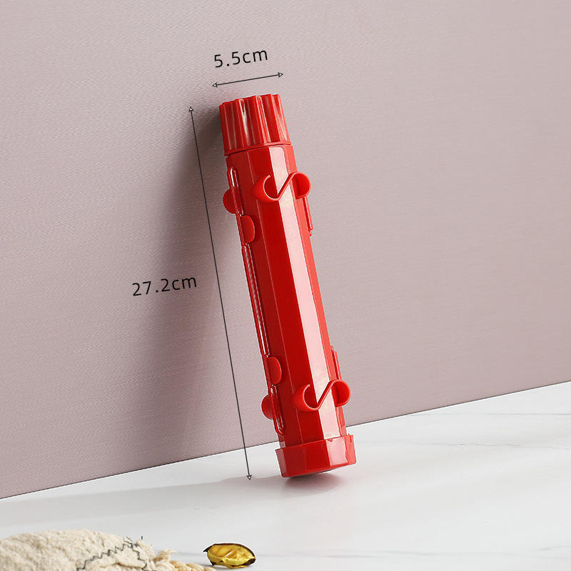 Bolso opp tubo rojo a rayas