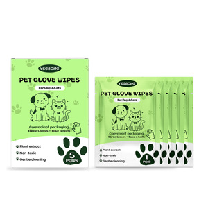 Salviette Guanto YEGBONG per Cani e Gatti - Guanti per Toelettatura Senza Risciacquo con Estratto Vegetale, Pulizia Delicata e Deodorante, Monouso - Product Image 1