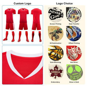 Maillot de football pour homme, style tendance, séchage rapide, respirant, impression par transfert thermique, logo OEM, haute qualité, 100% polyester - Product Image 2