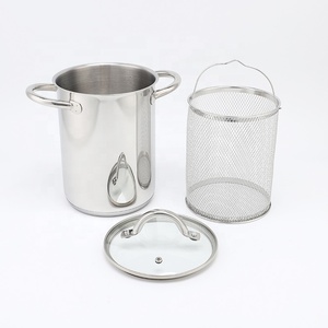 Usine En Gros En Acier Inoxydable <span class=keywords><strong>Asperges</strong></span> Légumes Vapeur Pot Spaghetti Pâtes Cuisinière avec Panier Amovible et Couvercle - Product Image 3