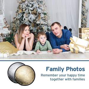 1. KAMPHO Silver & Golden Réflecteur <span class=keywords><strong>photo</strong></span> 2-en-1 Réflecteur rond pliable pour <span class=keywords><strong>portrait</strong></span> Natures mortes Lumière de remplissage - Product Image 5