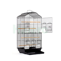 Cage d'élevage d'oiseaux en acier inoxydable Haierc, vente chaude, toit ouvert, plateau en plastique à motif de points, cage d'élevage de perroquets