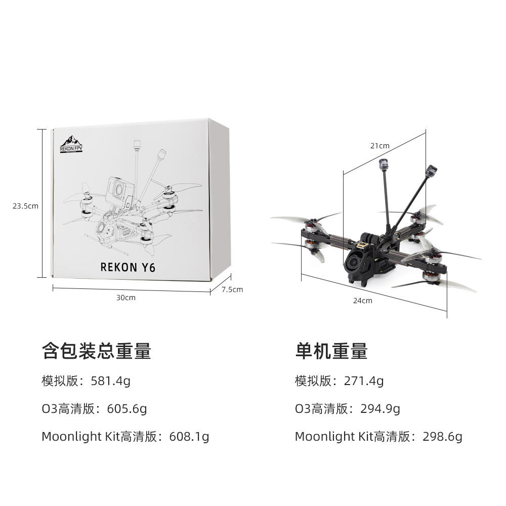 Transmission vidéo analogique colorée 1,6 W [ELRS]