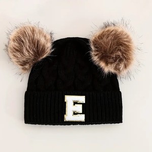 Fabrik-Bestseller Wintermützen für Mädchen, Kinder-Freizeitmützen mit Anpassbarem Logo, Gestrickte Mütze mit Gewebtem Logo aus Polyester/Baumwolle, Geeignet für Skifahren - Product Image 6