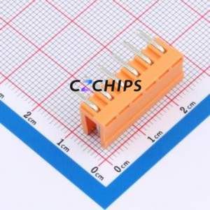 MXHT396R-3.96-06P-OE01-Cu-A Plug-in Terminal Block Bent Lead Through Hole,P=3.96mm Board-to-Board / Socket - Open 1x6P 3.96mm - Product Image 2