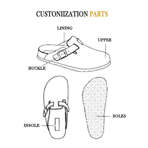 Sepatu Clog Birken Outdoor Unisex Grosir, Fashion Custom Kulit Asli Sol Gabus Wanita Pria Model Mule Dengan Cetak 3D - Product Image 2