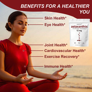 LDJ OEM özelleştirilmiş astaksantin Softgels 120 sayımları yetişkinler için 12mg astaksantin antioksidan kardiyovasküler göz sağlığını destekler - Product Image 4