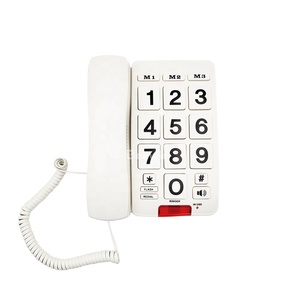 Téléphone fixe filaire avec touches amplifiées, haut-parleur bidirectionnel et fixation murale pour <span class=keywords><strong>personnes</strong></span> âgées - Product Image 2