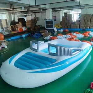 <span class=keywords><strong>Bouée</strong></span> de piscine <span class=keywords><strong>gonflable</strong></span> pour 6 personnes en forme de hors-bord géant de haute qualité avec seau à glace et trou de tasse pour l'été - Product Image 4