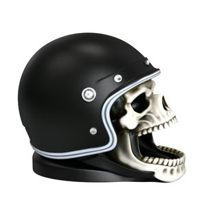 Großhandel Premium Resin Skull Aschenbecher mit Motorrad helm Anpassbare Gothic Smoking Tray für Bars & B2B Groß bestellungen - Product Image 3